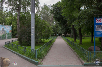 Михайловский парк в Москве. Дорожка в аллее