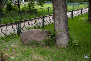 Михайловский парк в Москве. Камушек явно не для рогатки