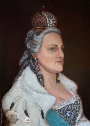 Порозина Марина Валерьевна. Екатерина Великая. Холст, масло. 80х60. 2023. Собрание художницы.