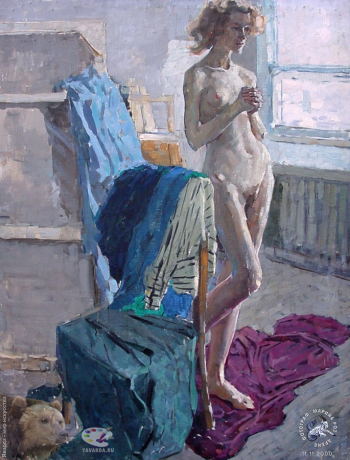 Королёва Розалия Ивановна. Постановка. Холст, масло. 122х93. 1956-1957. 5 курс. Частное собрание.