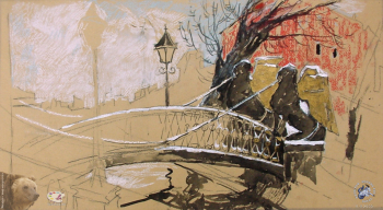 Королёва Розалия Ивановна. Санкт-Петербург. Бумага, пастель. 1950-е. Частное собрание.