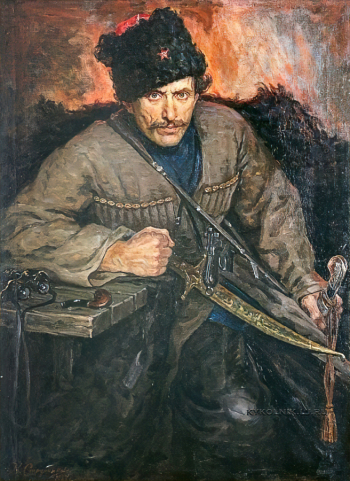 Струнников Николай Иванович. Партизан Вадим. Холст, масло. 1927. Местонахождение картины неизвестно.