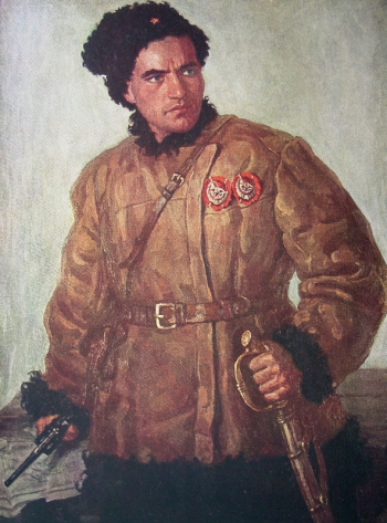 Струнников Николай Иванович. Партизан А.Г.Лунёв. Холст, масло. 1928-1929. Государственная Третьяковская галерея.