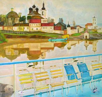 Павлов Юрий Сергеевич. Путешествие. Холст, масло. 85х90. 1997. Авторское собрание.