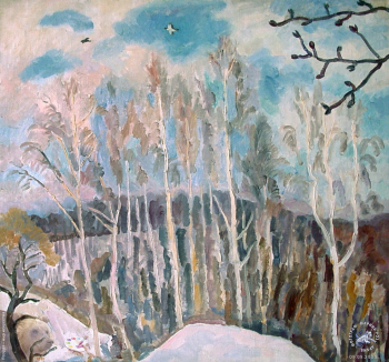 Павлов Юрий Сергеевич. Весна. Холст, масло. 75х80. 1980. Авторское собрание.