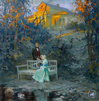 Панов Владимир Петрович. Последний луч. Холст, масло. 50х70. Собрание семьи художника.
