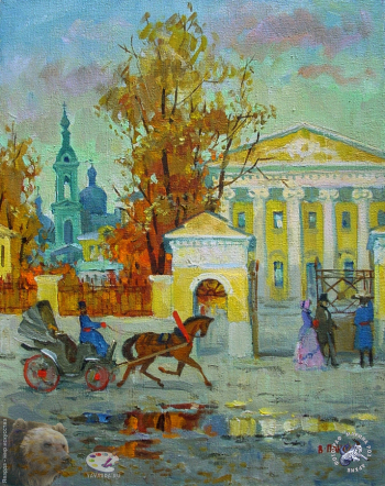 Панов Владимир Петрович. Солнечный вечер. Холст, масло. 50х40.