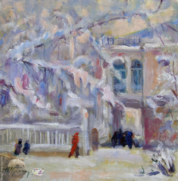 Прокопенко Николай Васильевич. Первый снег. Холст, масло. 47х48. 1980. Частное собрание.