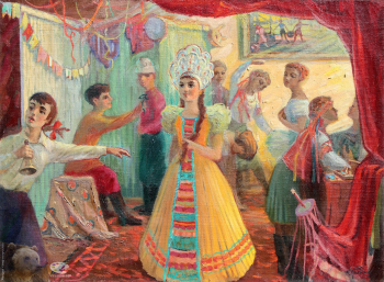 Прокопенко Николай Васильевич. Сегодня праздник. Холст, масло. 95х130. Конец 1950-х. Частное собрание.