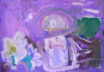 Годунова Вика. Ночной цветок. Бумага, гуашь. 2001. Авторское собрание.
