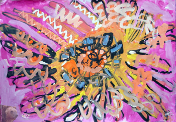 Годунова Вика. Солнце. Бумага, гуашь. 2001. Авторское собрание.