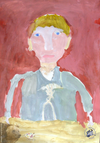 Дроздецкая Алла. Антон. Бумага, гуашь. 2001. Авторское собрание.