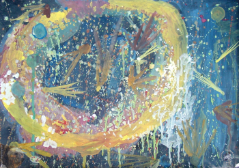 Машкович Люба. Галактика. Бумага, гуашь. 2001. Авторское собрание.