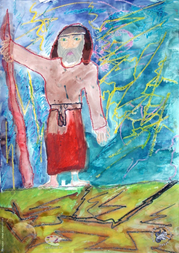 Осипов Денис. Уран. Бумага, гуашь. 2001. Авторское собрание.