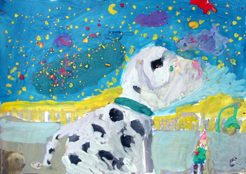 Сенько Галя. Прогулка. Бумага, гуашь. 2001. Авторское собрание.