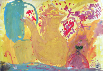 Стефаненко Варя. Натюрморт с куклой. Бумага, гуашь. 2001. Авторское собрание.