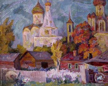 Куц Николай Константинович. Городок. Холст, масло. 1990-е. Собрание семьи художника.