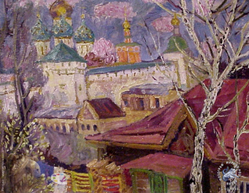 Куц Николай Константинович. Монастырь. Холст, масло. 1990-е. Собрание семьи художника.