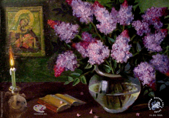 Куц Николай Константинович. Букет сирени. Холст, масло. 1990-е. Собрание семьи художника.