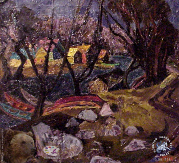 Куц Николай Константинович. Лодки. Холст, масло. Собрание семьи художника.
