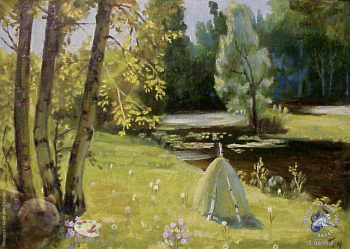 Куц Николай Константинович. Стожок. Холст, масло. Собрание семьи художника.