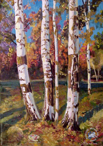 Куц Николай Константинович. Берёзы. Холст, масло. 1990-е. Собрание семьи художника.