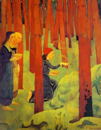 Поль Серюзье. Заклинание. Холст, масло. 91х72. 1891. Музей изящных искусств Кемпера.