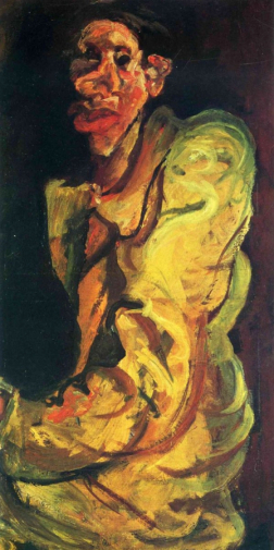 Сутин Хаим Соломонович. Автопортрет. Холст, масло. 81х43. 1923. Музей современного искусства (Париж).