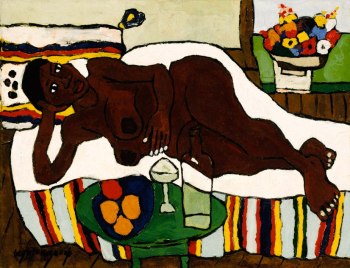 Уильям Джонсон. Обнажённая. Ткань, масло. 75х97. 1939. Смитсоновский музей американского искусства.
