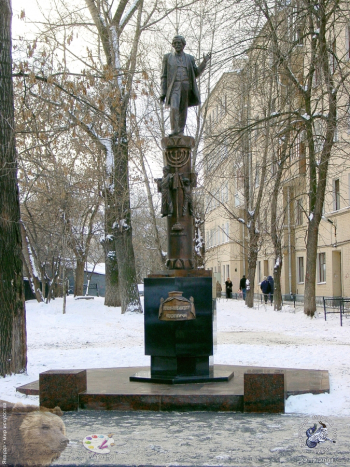 Памятник Шолом-Алейхему в Москве. Фотограф Марина Роз.