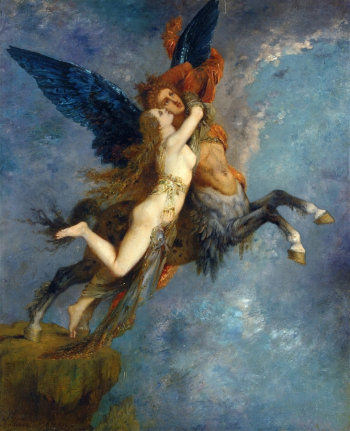 Гюстав Моро. Химера. Дерево, масло. 33х27. 1867. Музей Фогга.