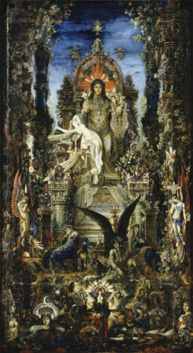 Гюстав Моро. Юпитер и Семела. Холст, масло. 213х118. 1894-1895. Музей Гюстава Моро (Париж).