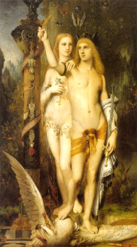 Гюстав Моро. Ясон и Медея. Холст, масло. 204х121. 1865. Музей Орсе.