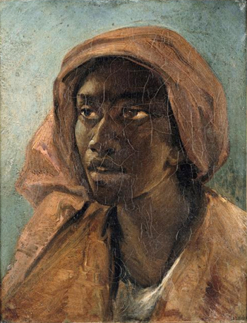 Теодор Жерико. Молодая негритянка. Холст, масло. 40х32. 1810-е. Музей Бонна-Эллё.
