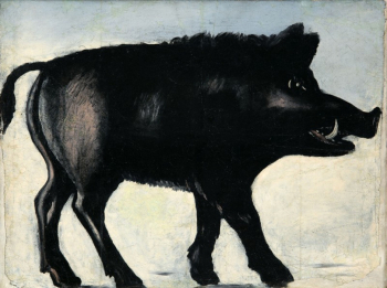 Нико Пиросмани. Кабан. Клеёнка, масло. 55х74. 1906. Государственный музей искусств Грузии.