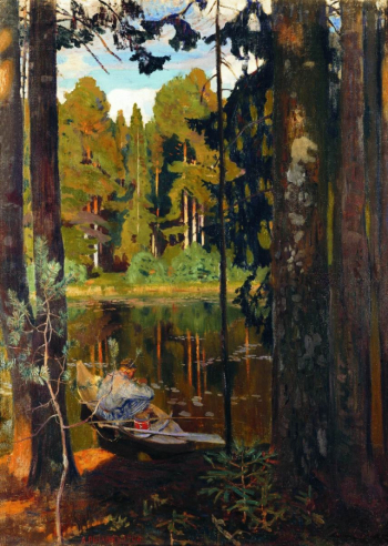 Рылов Аркадий Александрович. Тихое озеро. Холст, масло. 142х106. 1908. Государственная Третьяковская галерея.