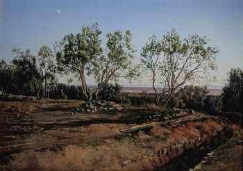 Иванов Александр Андреевич. Оливы у кладбища. Холст, масло. 42х62. 1842-1846. Государственная Третьяковская галерея.