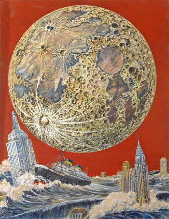 Фрэнк Рудольф Пауль. Апокалиптический Нью-Йорк. Иллюстрация. 1933. Частное собрание.