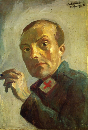 Макс Бекман. Автопортрет. Холст, масло. 55,5х38,5. 1915. Музей фон дер Хейдта.