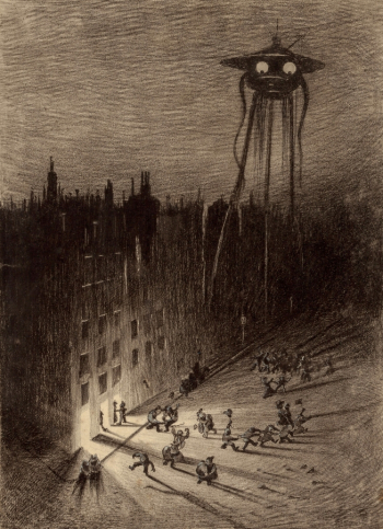 Энрике Алвим Корреа. Вторжение. Бумага, карандаш, тушь. 33х24,1. 1906. Местонахождение картины неизвестно.