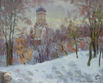 Шорохов Евгений Васильевич. Зима в Коломенском. Холст, масло. 40х50. 1997. Авторское собрание.