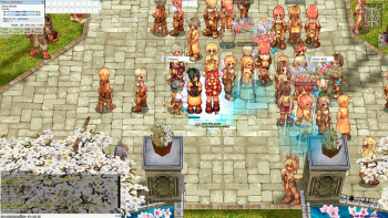 Ragnarok Online - Рагнарок Онлайн. Игроки в центре Пронтера - столице мира Ragnarok Online