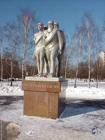 Скульптура `Ополченцы Москвы`. Фотограф Марина Роз.