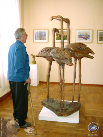Цветков Алексей Сергеевич. Скульптура.. Медная скульптура `Фламинго`