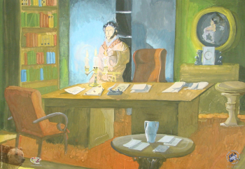 Выставка детских работ `Пушкин`, 2001.. Красноперов Д. Ночь.