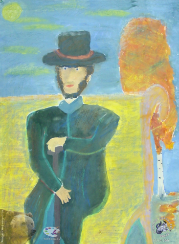 Выставка детских работ `Пушкин`, 2001.. Степанова Марина. А.С.Пушкин.