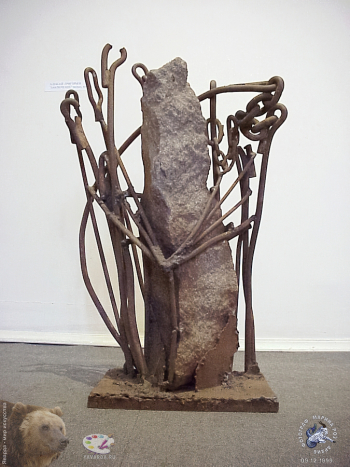 Скульптор Алексей Григорьев. Выставка `Арт Манеж 1999`. Пленённый металлом