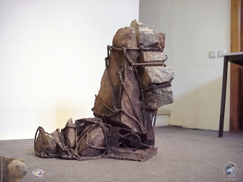 Скульптор Алексей Григорьев. Выставка `Арт Манеж 1999`. Скульптурная композиция