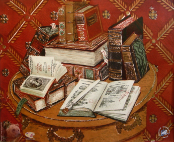 Выпускники станковой графики МГАХИ. Смирнов А.Е. Серия `Мир Пушкина`. Цветная литография на бумаге. 1987.