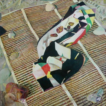 Выпускники станковой графики МГАХИ. Якушин Анатолий Борисович. Камушки мёртвого моря. 2002.